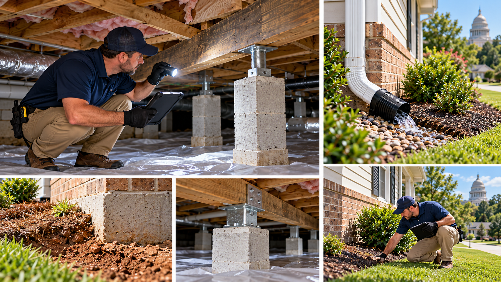 Foundation repair in Montgomery, AL